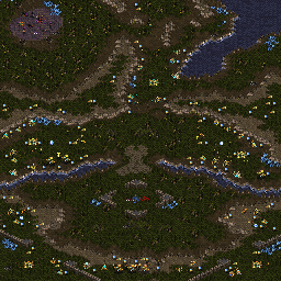 Thumbnail for a map of Episode II: Zerg Mission 09: The Invasion Of Aiur for the PC game StarCraft.