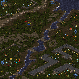 Thumbnail for a map of Episode III: Protoss Mission 07: Homeland for the PC game StarCraft.