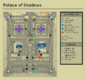 Thumbnail for a map of Palace Of Shadows (In-Game Map) for the PC game Stonekeep.