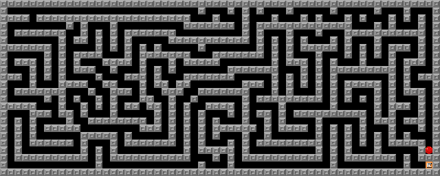 Thumbnail for a map of Level 002: Exit! for the PC game Supaplex.