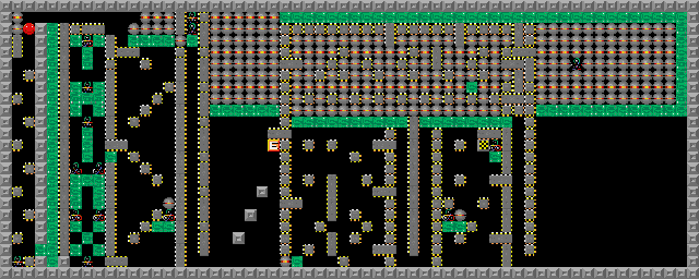 Thumbnail for a map of Level 006: Down They Fall! for the PC game Supaplex.