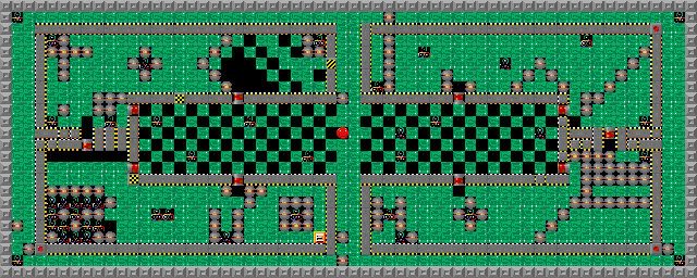 Thumbnail for a map of Level 007: Go Through! for the PC game Supaplex.