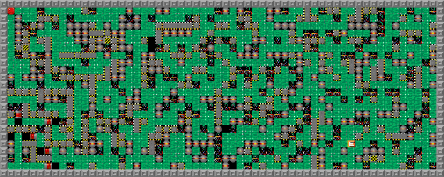Thumbnail for a map of Level 008: Get Those Too!! for the PC game Supaplex.