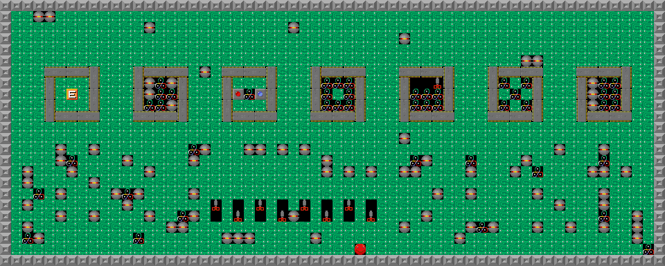 Thumbnail for a map of Level 016: Just Do It! for the PC game Supaplex.