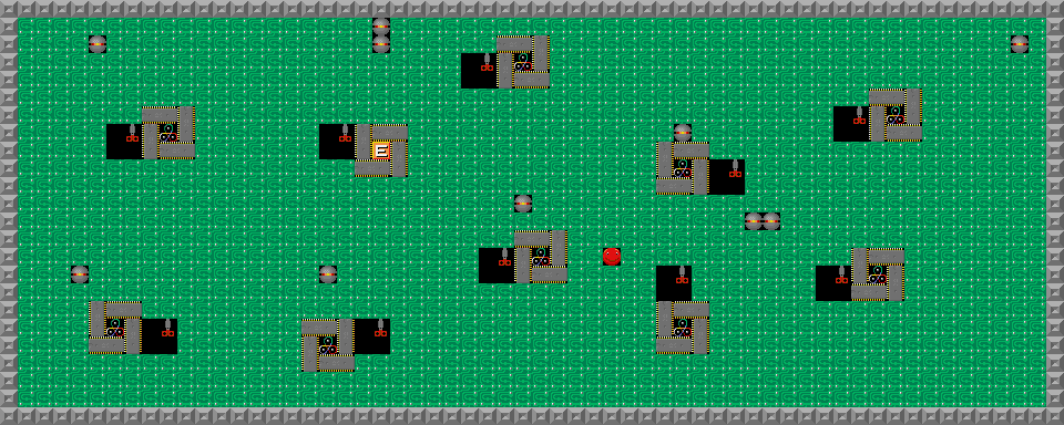 Thumbnail for a map of Level 017: Bang! for the PC game Supaplex.