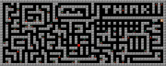 Thumbnail for a map of Level 020: Minotaurus! for the PC game Supaplex.