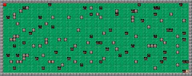 Thumbnail for a map of Level 021: Gravity for the PC game Supaplex.