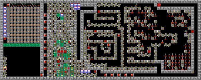 Thumbnail for a map of Level 024: 200 Moving Objects! for the PC game Supaplex.