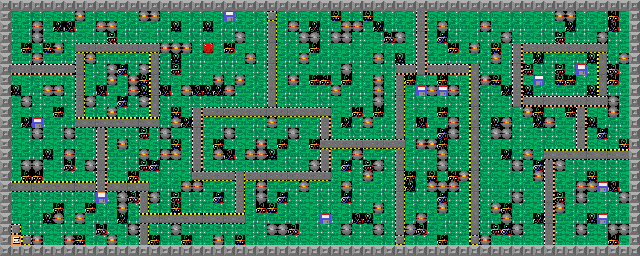 Thumbnail for a map of Level 025: Yawn! for the PC game Supaplex.