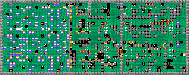 Thumbnail for a map of Level 029: TNT for the PC game Supaplex.