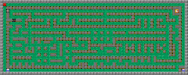 Thumbnail for a map of Level 036: Push! for the PC game Supaplex.