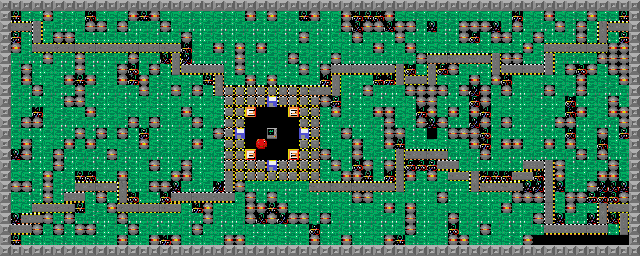 Thumbnail for a map of Level 037: Nearly Boring for the PC game Supaplex.