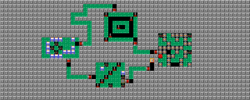 Thumbnail for a map of Level 042: Little Pleasure for the PC game Supaplex.