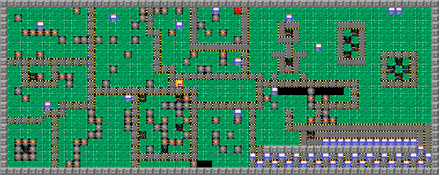 Thumbnail for a map of Level 043: Anti-Clockwise! for the PC game Supaplex.