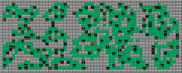 Thumbnail for a map of Level 045: Easy Work for the PC game Supaplex.