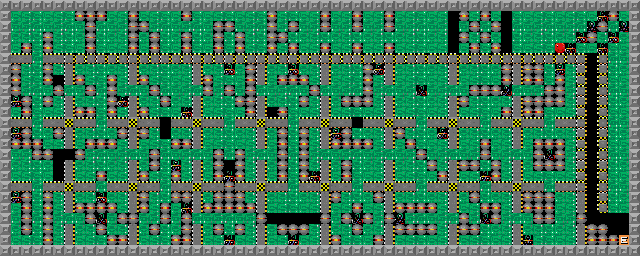 Thumbnail for a map of Level 046: Chamber-Music for the PC game Supaplex.