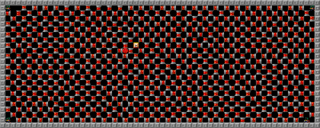 Thumbnail for a map of Level 054: Corner Confusion! for the PC game Supaplex.