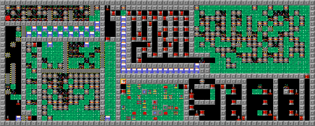Thumbnail for a map of Level 055: The Eldritch! for the PC game Supaplex.