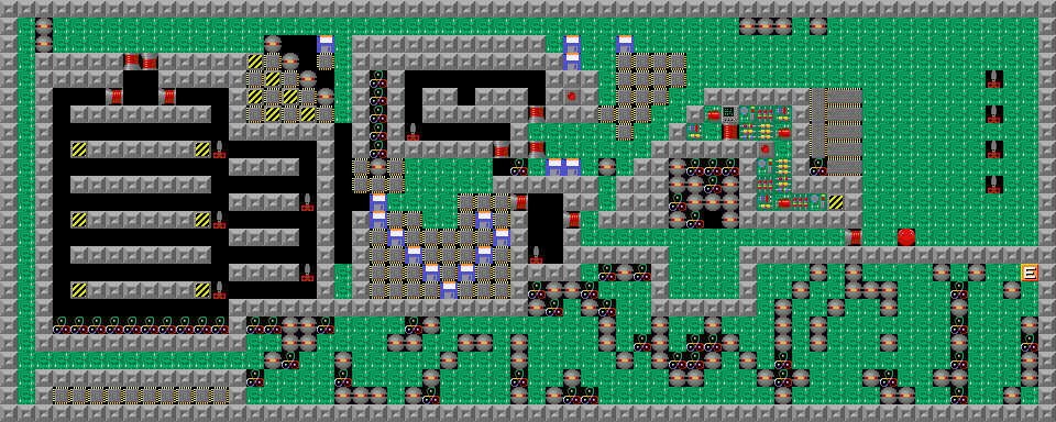 Thumbnail for a map of Level 057: Those We Like!! for the PC game Supaplex.
