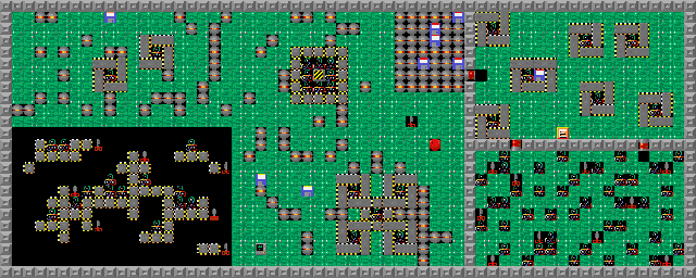 Thumbnail for a map of Level 064: There You Go! for the PC game Supaplex.