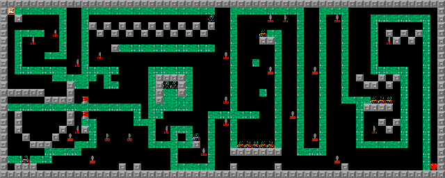 Thumbnail for a map of Level 065: Pathfinder! for the PC game Supaplex.
