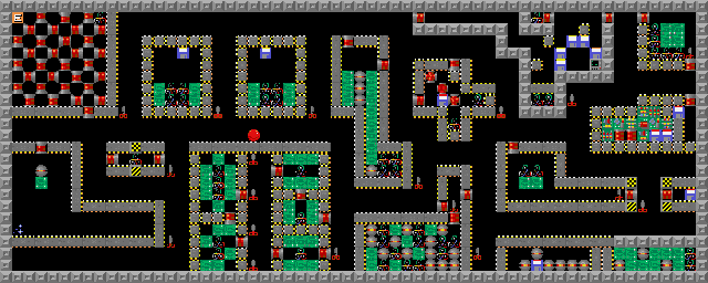 Thumbnail for a map of Level 066: Island Hopper for the PC game Supaplex.