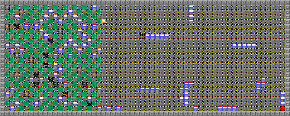 Thumbnail for a map of Level 068: Tough Going for the PC game Supaplex.