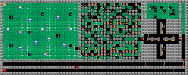 Thumbnail for a map of Level 069: Hurry Up! for the PC game Supaplex.
