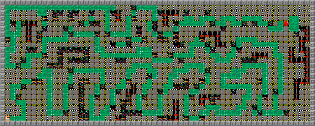 Thumbnail for a map of Level 071: Head-Hunter for the PC game Supaplex.