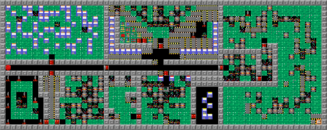 Thumbnail for a map of Level 078: Transport It! for the PC game Supaplex.