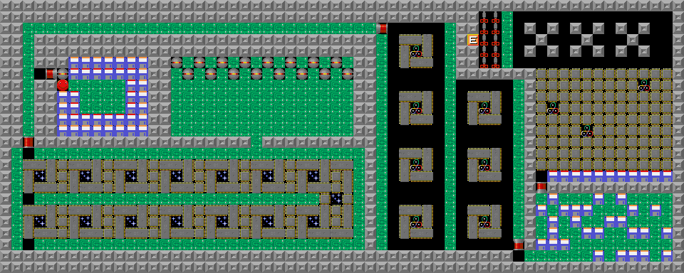 Thumbnail for a map of Level 082: Time Is Info! for the PC game Supaplex.