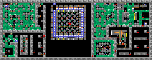 Thumbnail for a map of Level 097: Good Job! for the PC game Supaplex.