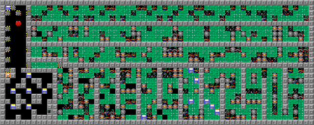 Thumbnail for a map of Level 100: IQ! for the PC game Supaplex.