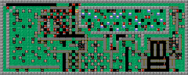 Thumbnail for a map of Level 101: On-Off! for the PC game Supaplex.