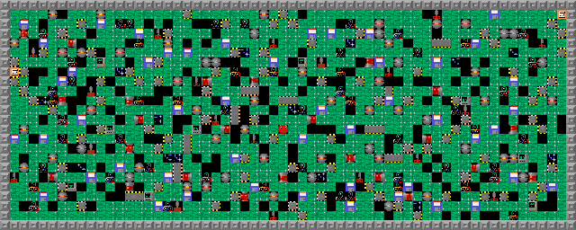 Thumbnail for a map of Level 104: Chaos for the PC game Supaplex.