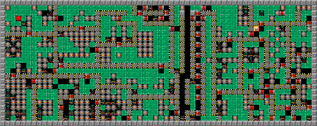 Thumbnail for a map of Level 107: Find The Way! for the PC game Supaplex.