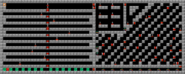 Thumbnail for a map of Level 109: Upstairs-Downstairs for the PC game Supaplex.