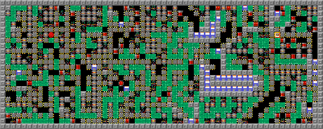 Thumbnail for a map of Level 111: Brainman! for the PC game Supaplex.