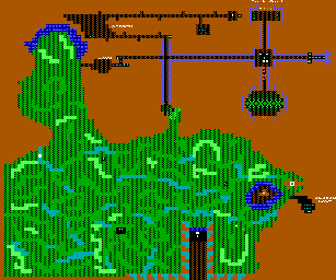 Thumbnail for a map of ZZT's Lost Forest Deep Dark Forest for the PC game Super ZZT.