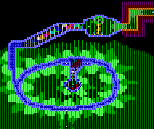 Thumbnail for a map of ZZT's Lost Forest Forest Exit for the PC game Super ZZT.