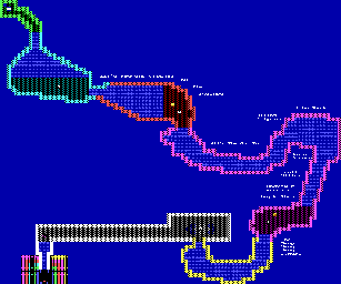 Thumbnail for a map of ZZT's Proving Grounds Dungeon Master for the PC game Super ZZT.