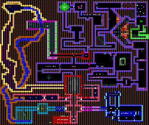 Thumbnail for a map of ZZT's Proving Grounds Level 1 for the PC game Super ZZT.