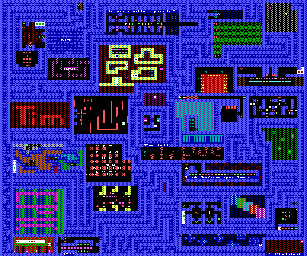 Thumbnail for a map of ZZT's Proving Grounds Level 6: Infinite Whirlpool for the PC game Super ZZT.