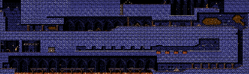 Thumbnail for a map of Level 5: Flaming Catacombes for the PC game Titus The Fox: To Marrakech And Back.