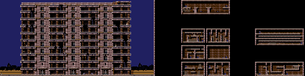 Thumbnail for a map of Level 7: Foxys Den for the PC game Titus The Fox: To Marrakech And Back.