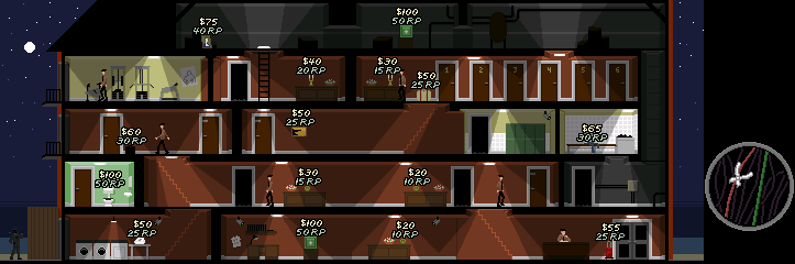 Thumbnail for a map of Heist 3: Golden Waters Health Resort for the PC game Trilby: The Art Of Theft.
