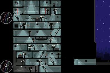 Thumbnail for a map of Heist 4: Unknown Building for the PC game Trilby: The Art Of Theft.