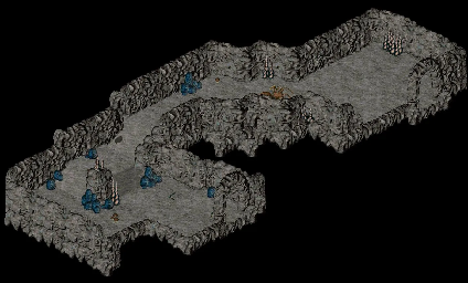 Thumbnail for a map of Citadel Island Cave - 1 for the PC game Twinsen's Odyssey.