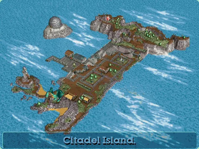 Thumbnail for a map of Citadel Island (Dry) for the PC game Twinsen's Odyssey.