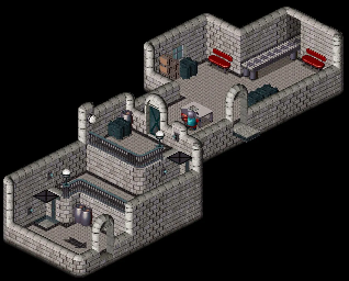 Thumbnail for a map of Citadel Island LupinBourg - Baggage Claim - 1 for the PC game Twinsen's Odyssey.